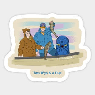 Two B'ys & a Pup Sticker